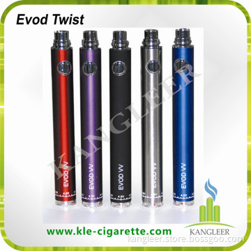 Variable Voltage 1300mAh Evod Twist Battery, 650/900/1100mAh Also Avaliable with Evod Atomzier, Perfect Electronic Cigarette Starter Kit!